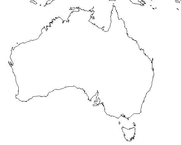 blank australia map