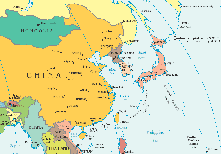 east asia maps