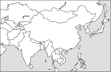 Outline Map Of Asia And South Pacific 92
