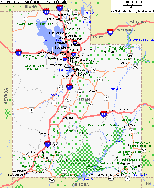 map of utah