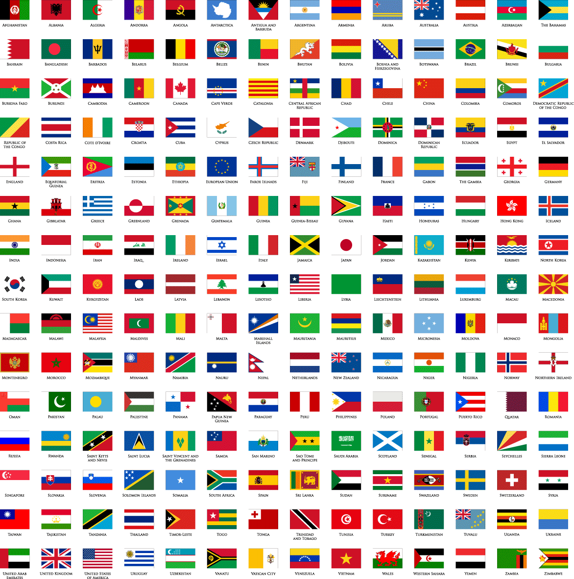 Country Flags Of The World Map At Taylah North Blog