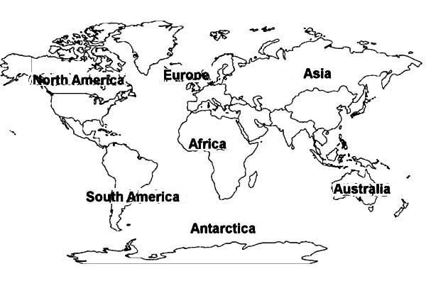 map coloring pages continents - photo #8