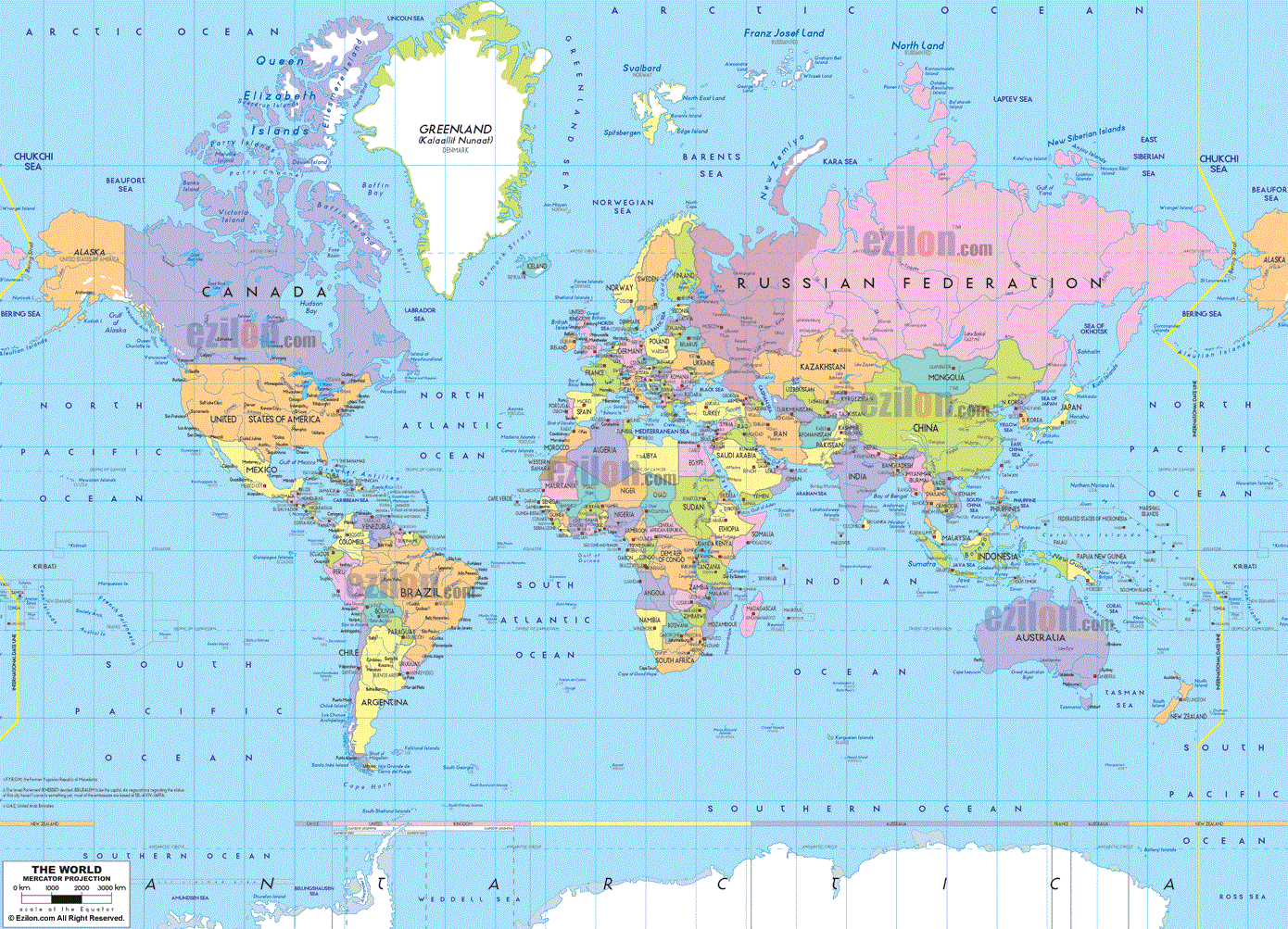 world political map