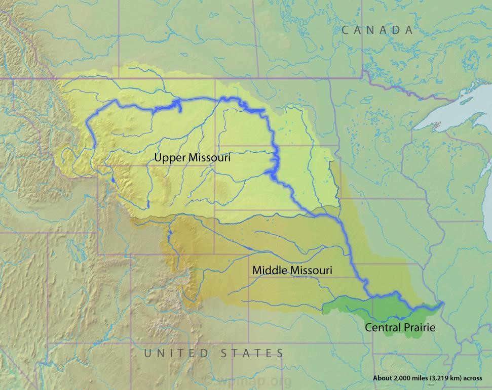 map of missouri river