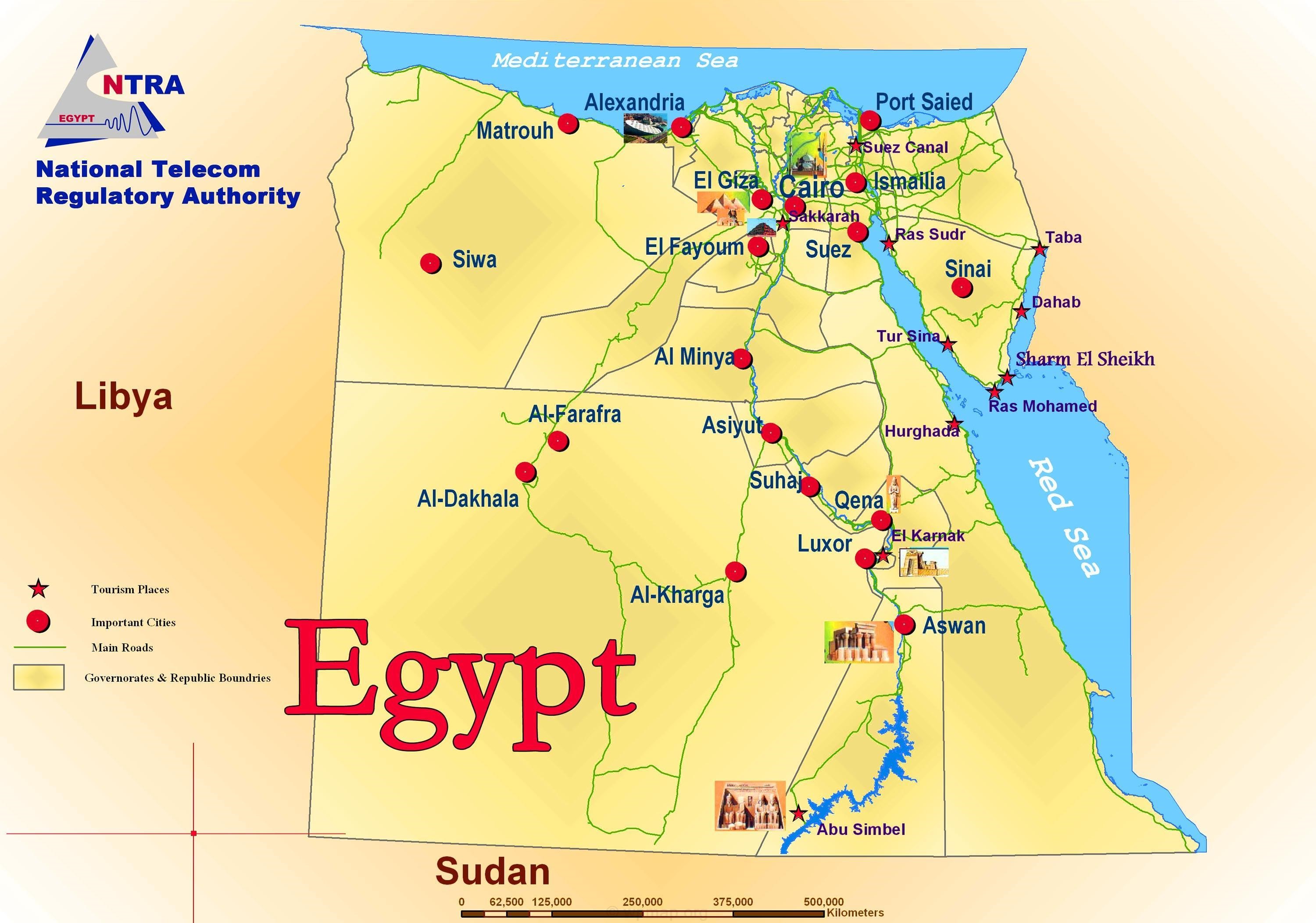 Political Map Of Egypt