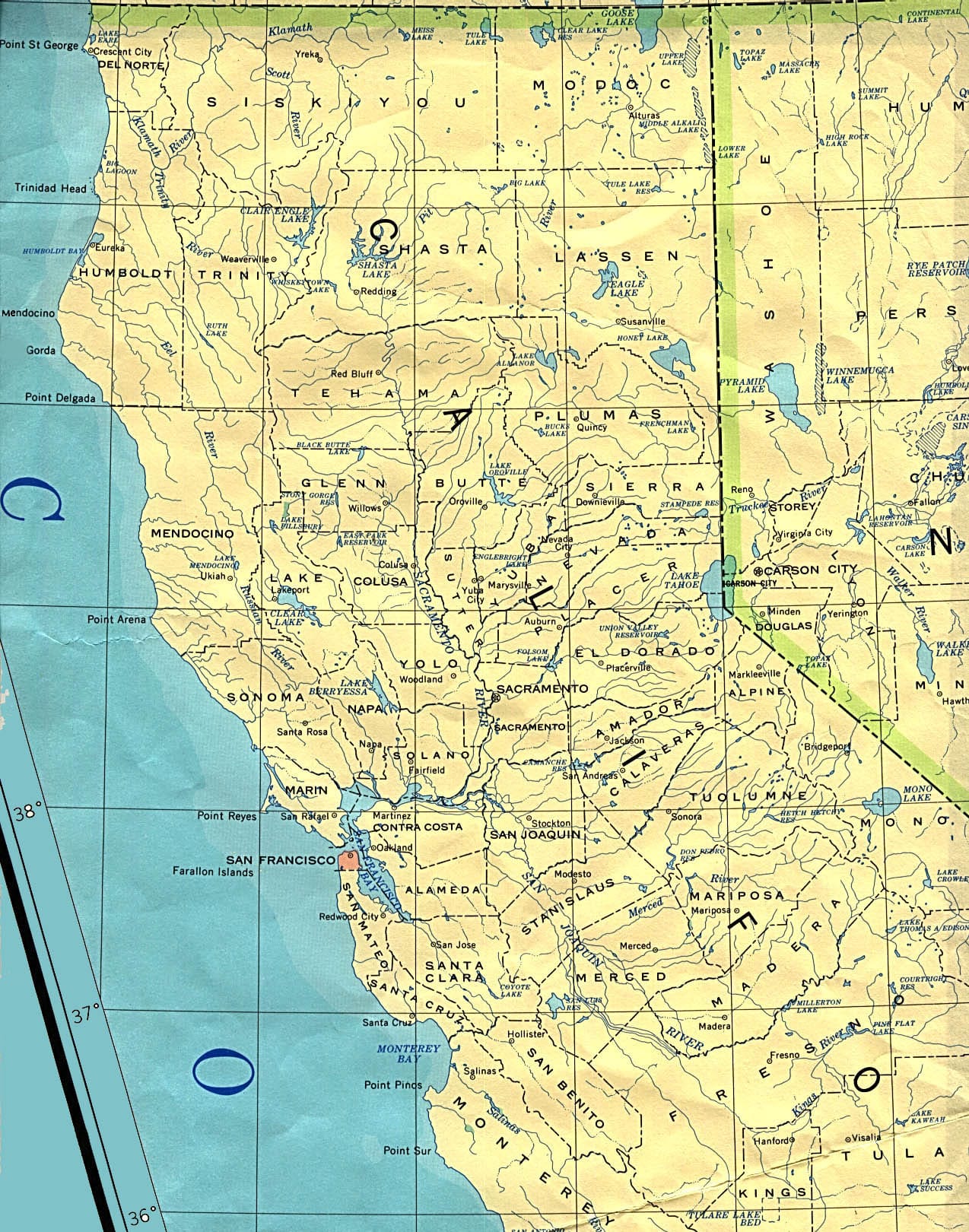 California Wall Map California Wall Map