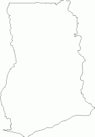 Ghana blank outline map