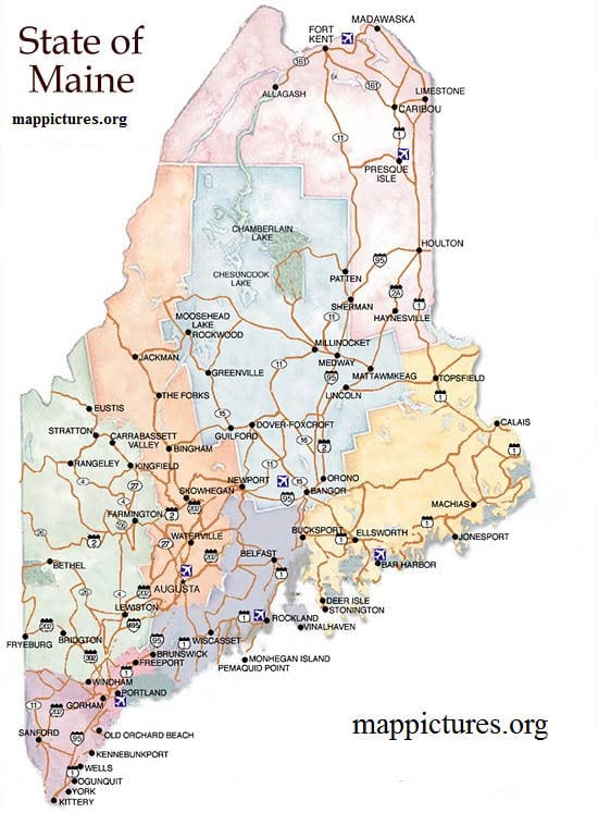 map of maine