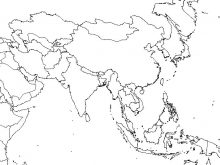 Map of asia printable 1