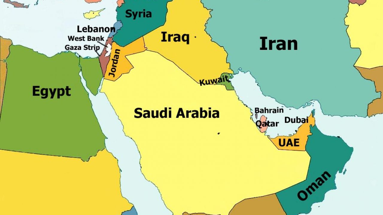 Map Of Middle East 2025 Norma Annmaria
