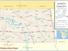 map of north dakota