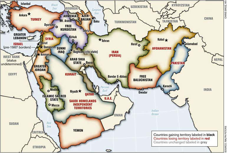 Projected New Middle East Map Projected New Middle East Map