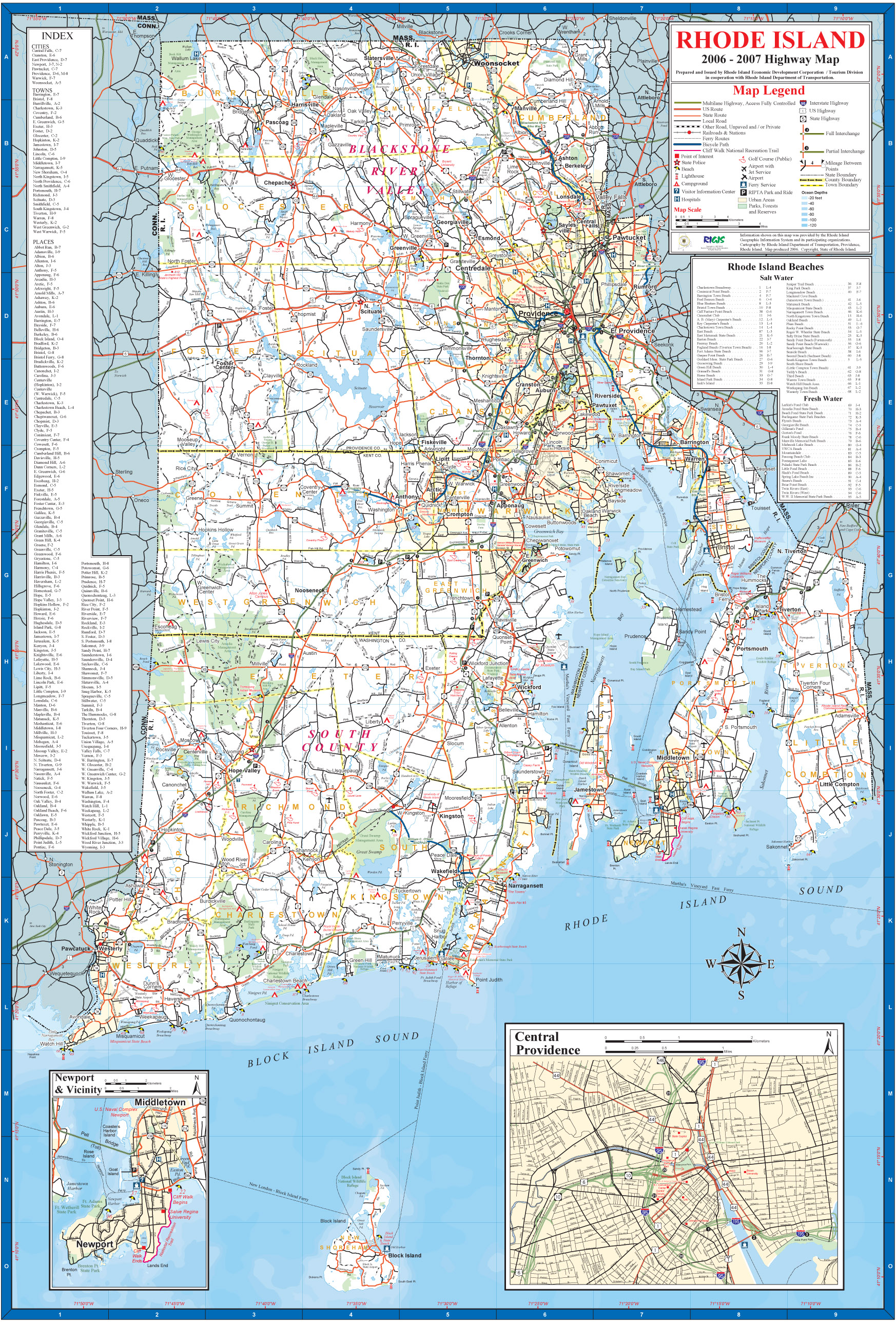 map of rhode island