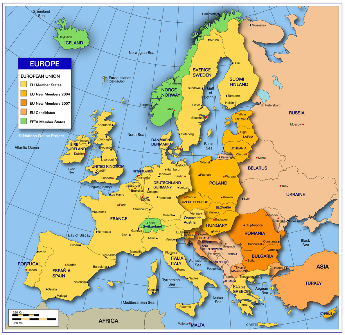 Administrative Map of Europe Administrative Map of Europe