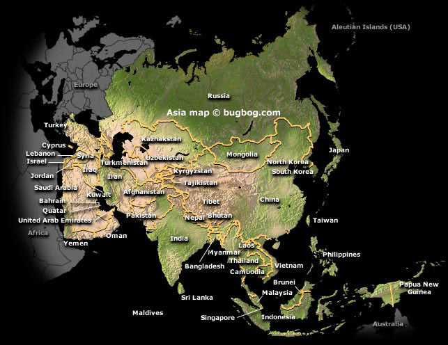 asia map asia map