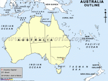 australia outline map12