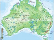 australia physical map