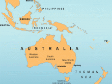 australia world map