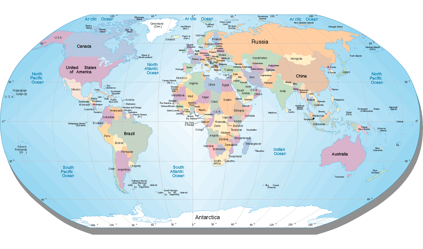 world map