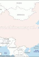 china blank map