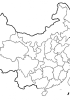 china blank map