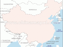 china blank map