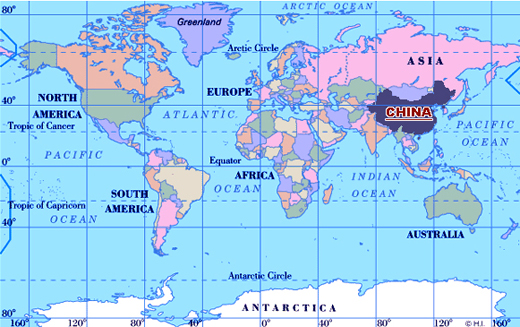 china world map