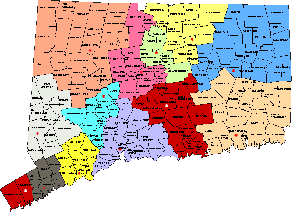 connecticut map connecticut map