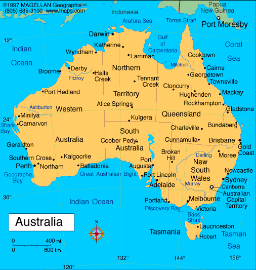 continents australia
