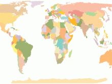 detailed vector world map