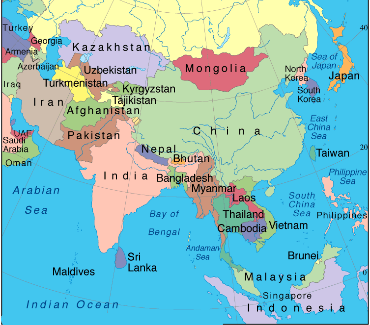 East asia maps - Asia Maps - Map Pictures