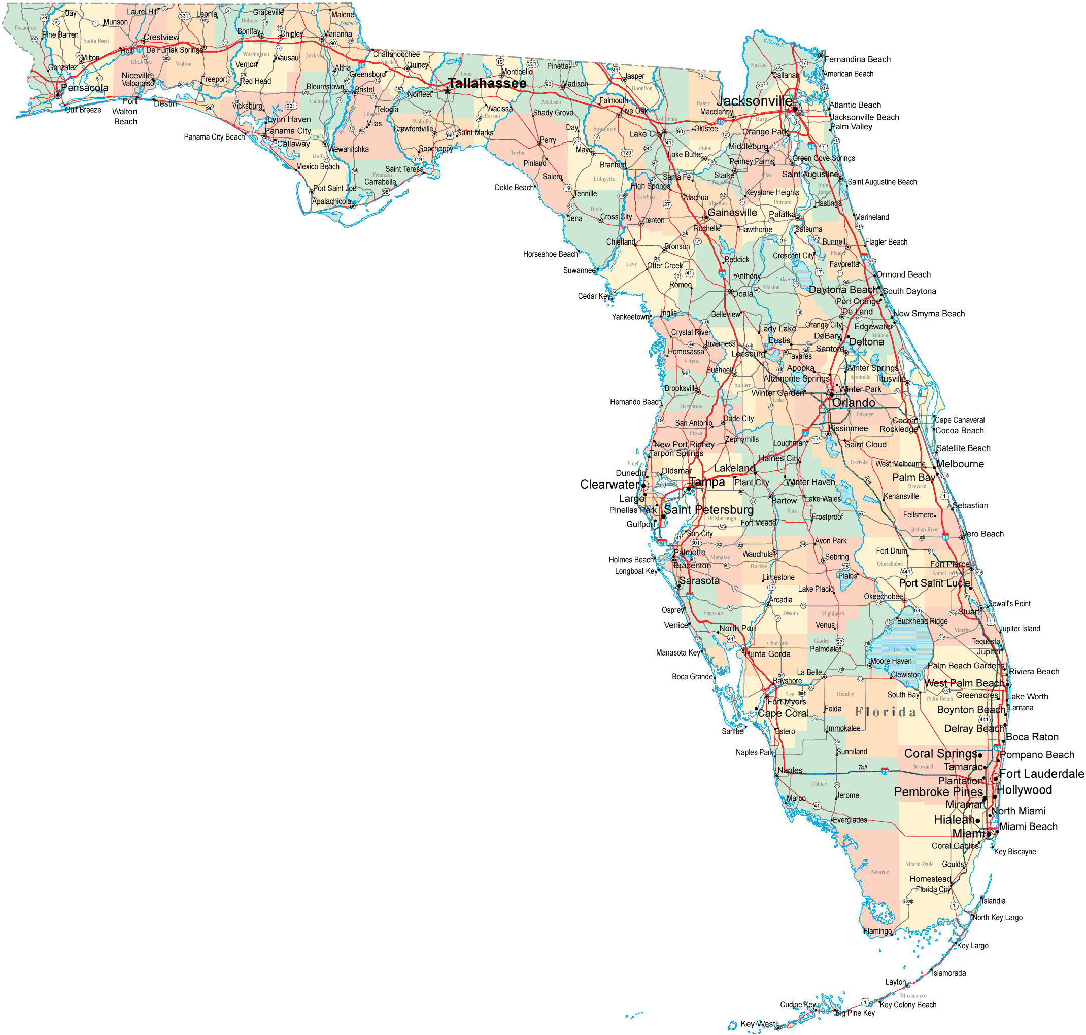 map of florida