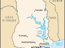 ghana world map
