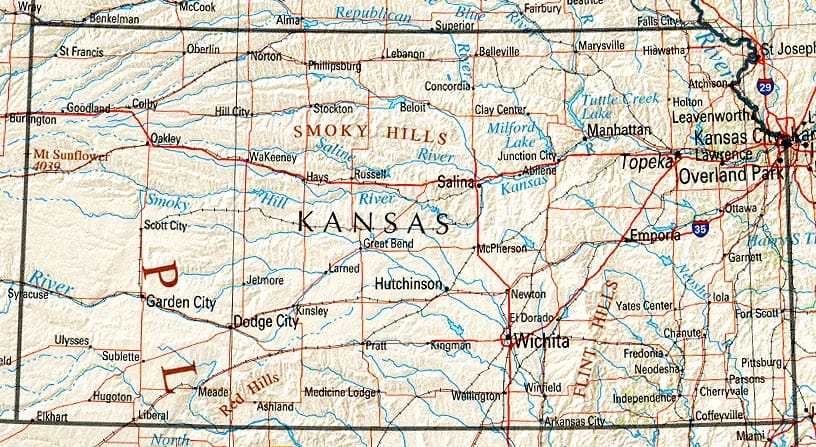 map of kansas