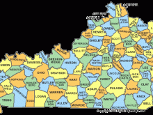 kentucky county map