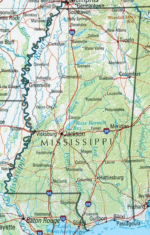 map Mississippi map Mississippi