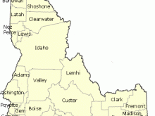 map of Idaho