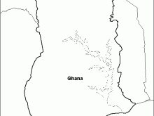 ghana map outline