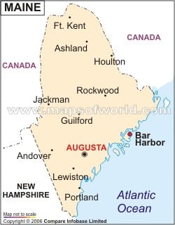 map of maine