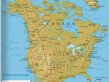 Map of North America