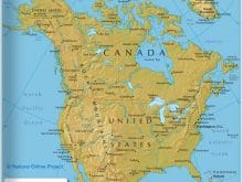 Map of North America