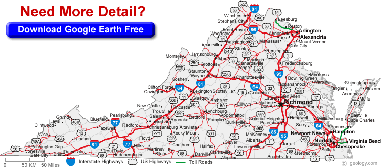 map of virginia cities map of virginia cities