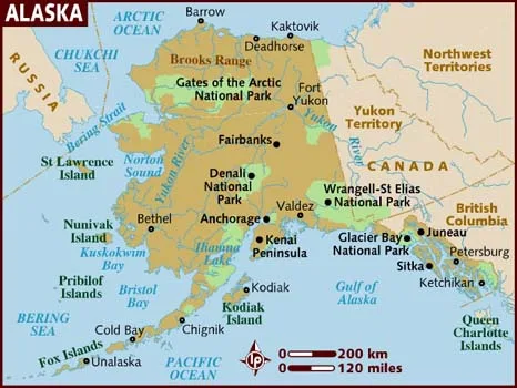 map of alaska