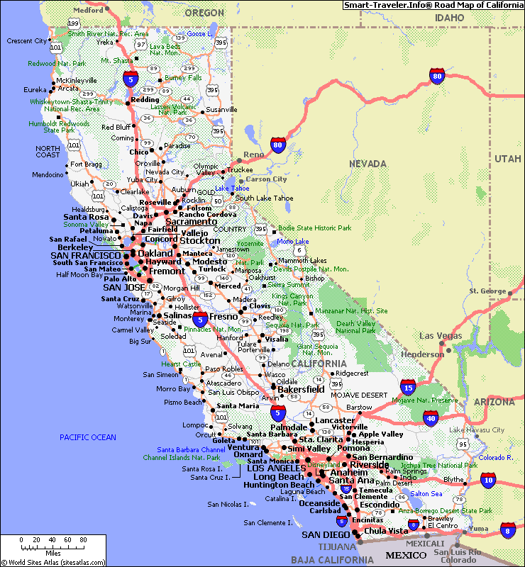 map of california