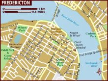 map of fredericton