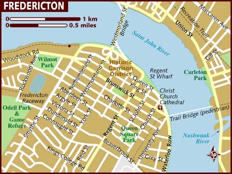map of fredericton map of fredericton