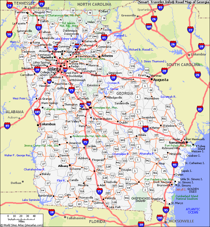 map of georgia - America Maps - Map Pictures