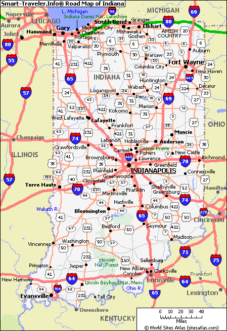 map of Indiana  America Maps  Map Pictures