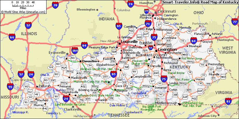 kentucky tennessee map with cities Map Of Kentucky Map Pictures kentucky tennessee map with cities