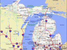 map of michigan